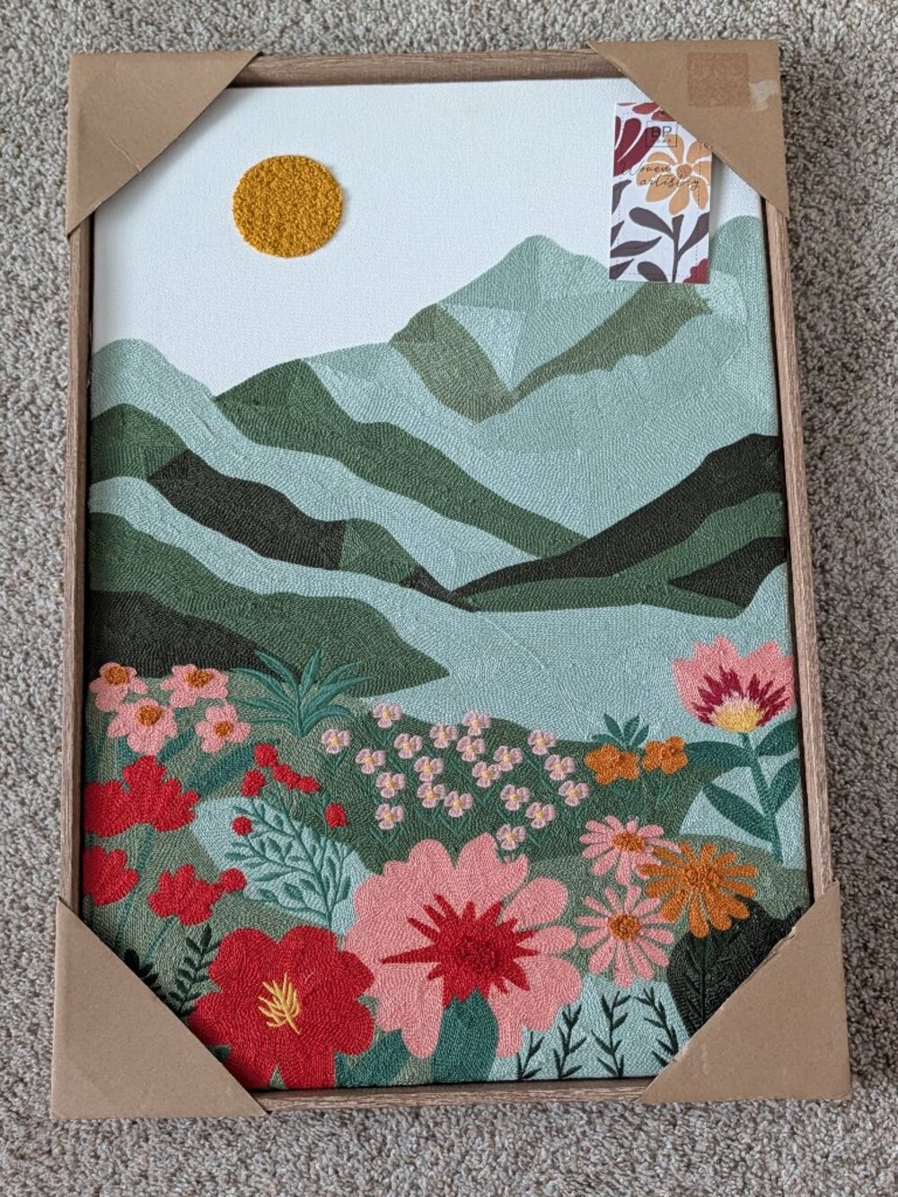 NWT BP Home Woven Artistry/Embroidered Wall Art